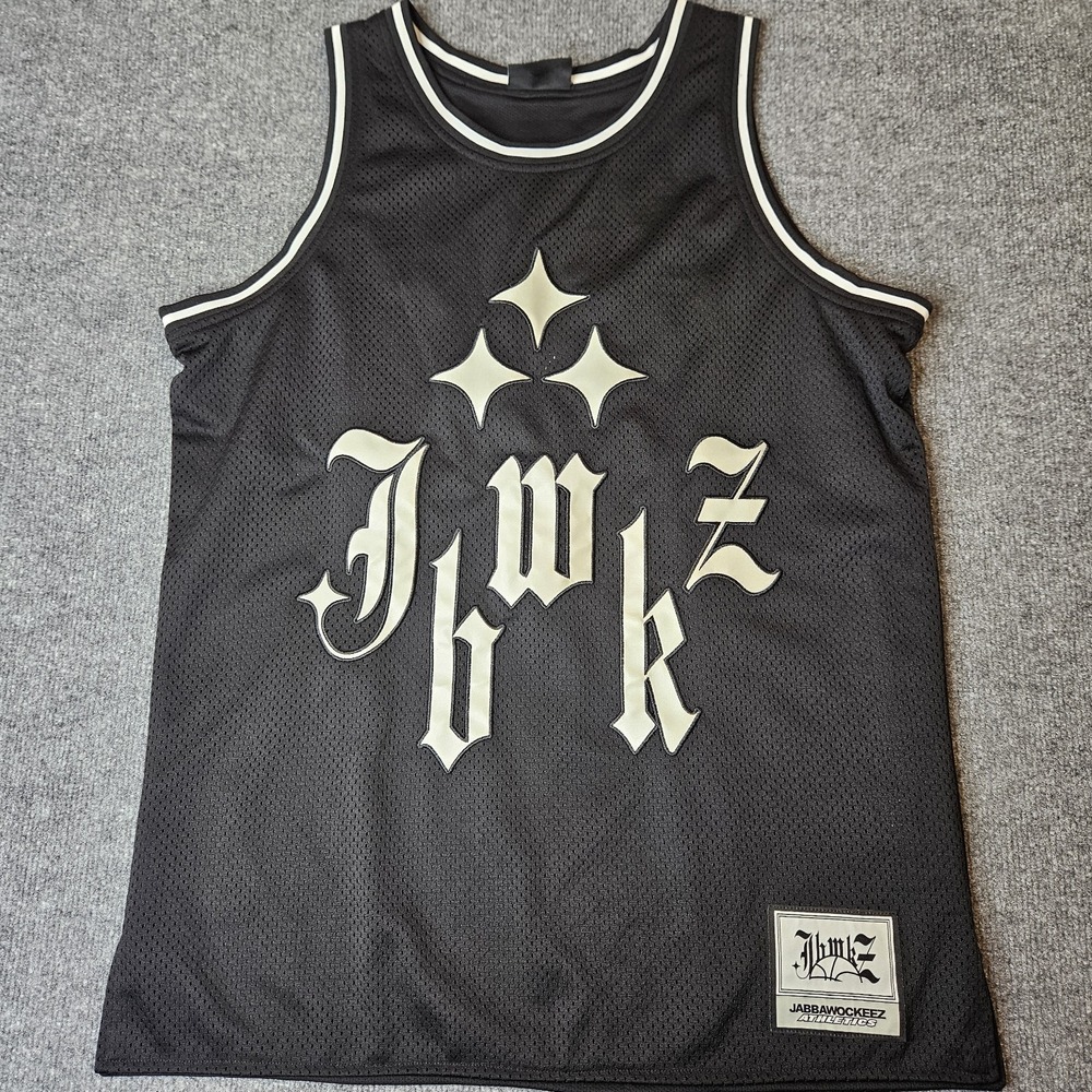 Jabbawockeez Sleeveless Jersey Size Large Black Mesh Dance Team